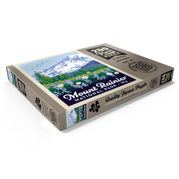 Darstellung des Puzzle Motivs Mount Rainier National Park: Wildflowers, Vintage Poster 200 Puzzle Schachtel Ansicht1