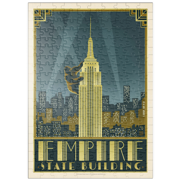Darstellung des Puzzle Motivs puzzleplate New York City: Empire State Building, Vintage Poster 200 Puzzle