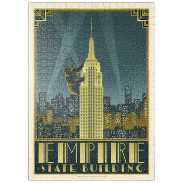 Darstellung des Puzzle Motivs puzzleplate New York City: Empire State Building, Vintage Poster 500 Puzzle