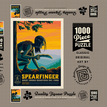 Darstellung des Puzzle Motivs Legends Of The National Parks: Great Smoky Mountain's Spearfinger 1000 Puzzle Schachtel 3D Modell