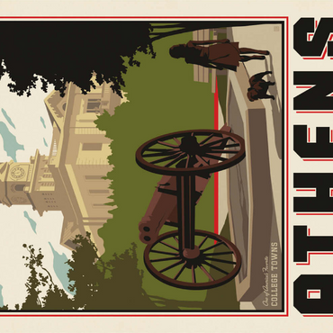 Darstellung des Puzzle Motivs American College Towns: Athens, GA 100 Puzzle 3D Modell