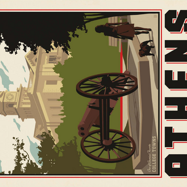Darstellung des Puzzle Motivs American College Towns: Athens, GA 200 Puzzle 3D Modell