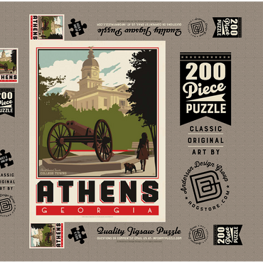 Darstellung des Puzzle Motivs American College Towns: Athens, GA 200 Puzzle Schachtel 3D Modell