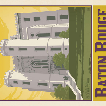 Darstellung des Puzzle Motivs American College Towns: Baton Rouge, LA 200 Puzzle 3D Modell
