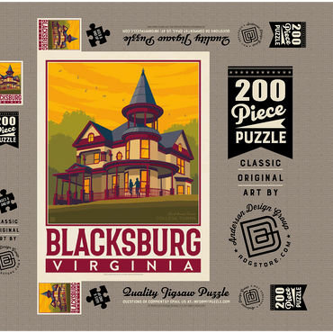 Darstellung des Puzzle Motivs American College Towns: Blacksburg, VA 200 Puzzle Schachtel 3D Modell