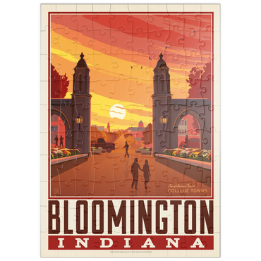 Darstellung des Puzzle Motivs puzzleplate American College Towns: Bloomington, IN 100 Puzzle