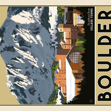 Darstellung des Puzzle Motivs American College Towns: Boulder, CO 100 Puzzle 3D Modell