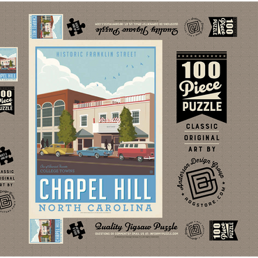 Darstellung des Puzzle Motivs American College Towns: Chapel Hill, NC 100 Puzzle Schachtel 3D Modell
