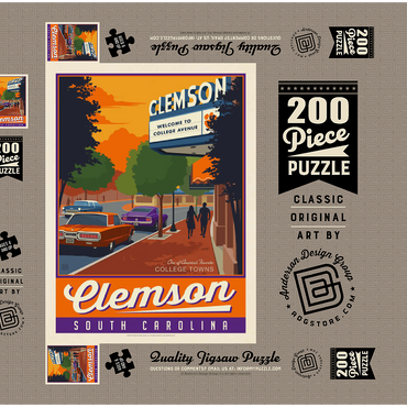 Darstellung des Puzzle Motivs American College Towns: Clemson, SC 200 Puzzle Schachtel 3D Modell
