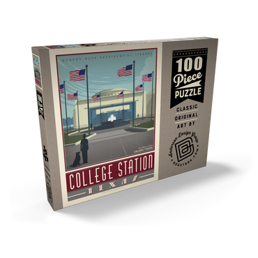 Darstellung des Puzzle Motivs American College Towns: College Station, TX 100 Puzzle Schachtel Ansicht2