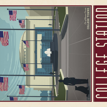 Darstellung des Puzzle Motivs American College Towns: College Station, TX 200 Puzzle 3D Modell