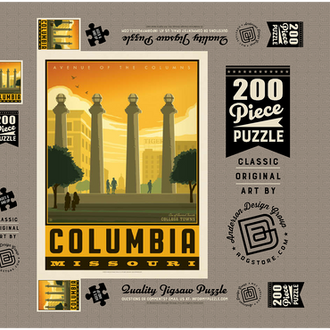 Darstellung des Puzzle Motivs American College Towns: Columbia, MO 200 Puzzle Schachtel 3D Modell