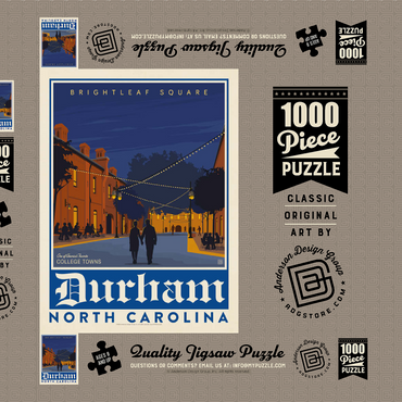 Darstellung des Puzzle Motivs American College Towns: Durham, NC 1000 Puzzle Schachtel 3D Modell
