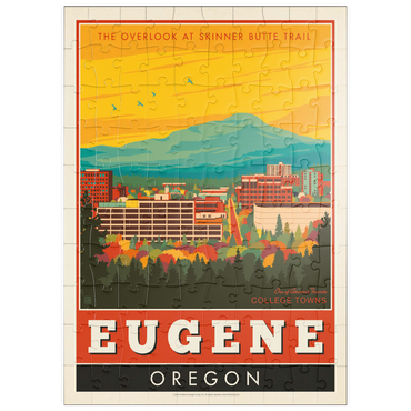 Darstellung des Puzzle Motivs puzzleplate American College Towns: Eugene, Oregon 100 Puzzle