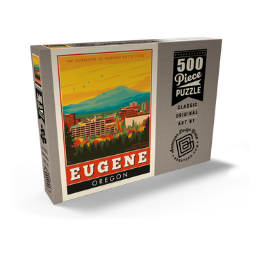 Darstellung des Puzzle Motivs American College Towns: Eugene, Oregon 500 Puzzle Schachtel Ansicht2