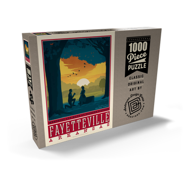 Darstellung des Puzzle Motivs American College Towns: Fayetteville, Arkansas 1000 Puzzle Schachtel Ansicht2