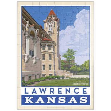 Darstellung des Puzzle Motivs puzzleplate American College Towns: Lawrence, Kansas 100 Puzzle