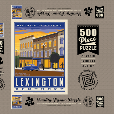 Darstellung des Puzzle Motivs American College Towns: Lexington, KY 500 Puzzle Schachtel 3D Modell