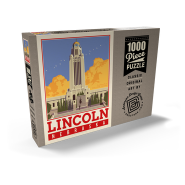 Darstellung des Puzzle Motivs American College Towns: Lincoln, NE 1000 Puzzle Schachtel Ansicht2