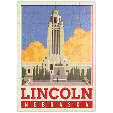 Darstellung des Puzzle Motivs puzzleplate American College Towns: Lincoln, NE 100 Puzzle
