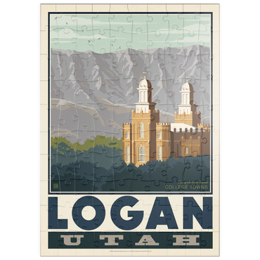 Darstellung des Puzzle Motivs puzzleplate American College Towns: Logan, Utah 100 Puzzle