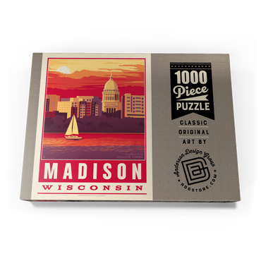 Darstellung des Puzzle Motivs American College Towns: Madison, WI 1000 Puzzle Schachtel Ansicht3