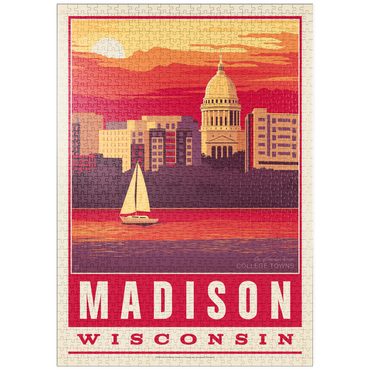 Darstellung des Puzzle Motivs puzzleplate American College Towns: Madison, WI 1000 Puzzle
