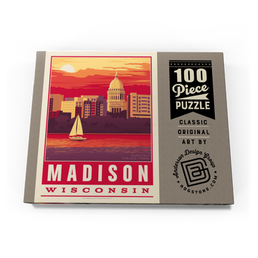 Darstellung des Puzzle Motivs American College Towns: Madison, WI 100 Puzzle Schachtel Ansicht3