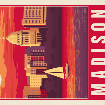 Darstellung des Puzzle Motivs American College Towns: Madison, WI 500 Puzzle 3D Modell