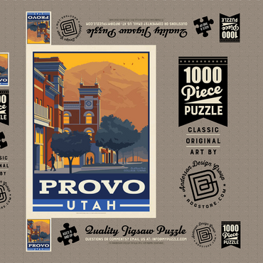 Darstellung des Puzzle Motivs American College Towns: Provo, Utah 1000 Puzzle Schachtel 3D Modell