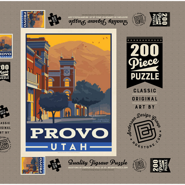 Darstellung des Puzzle Motivs American College Towns: Provo, Utah 200 Puzzle Schachtel 3D Modell