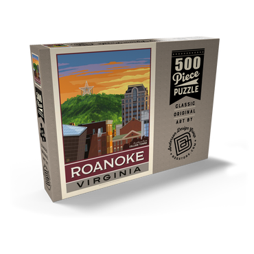 Darstellung des Puzzle Motivs American College Towns: Roanoke, VA 500 Puzzle Schachtel Ansicht2