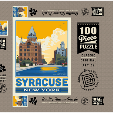Darstellung des Puzzle Motivs American College Towns: Syracuse, NY 100 Puzzle Schachtel 3D Modell