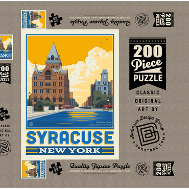Darstellung des Puzzle Motivs American College Towns: Syracuse, NY 200 Puzzle Schachtel 3D Modell