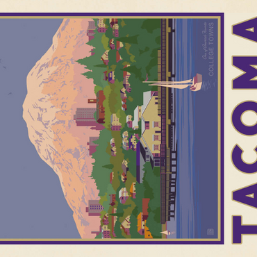 Darstellung des Puzzle Motivs American College Towns: Tacoma, WA 100 Puzzle 3D Modell