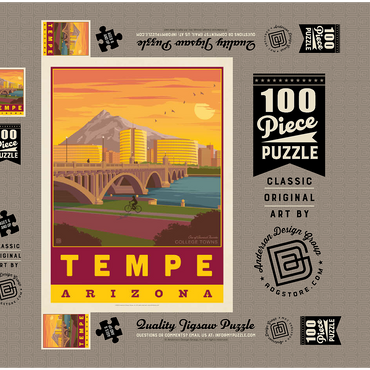 Darstellung des Puzzle Motivs American College Towns: Tempe, AZ 100 Puzzle Schachtel 3D Modell