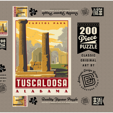 Darstellung des Puzzle Motivs American College Towns: Tuscaloosa, AL 200 Puzzle Schachtel 3D Modell