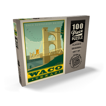 Darstellung des Puzzle Motivs American College Towns: Waco, Texas 100 Puzzle Schachtel Ansicht2