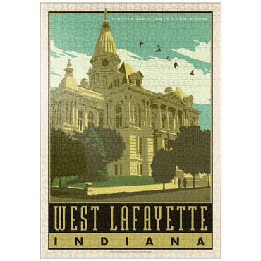 Darstellung des Puzzle Motivs puzzleplate American College Towns: West Lafayette 1000 Puzzle