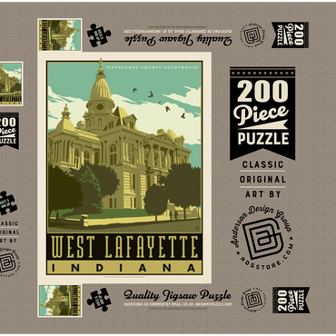 Darstellung des Puzzle Motivs American College Towns: West Lafayette 200 Puzzle Schachtel 3D Modell