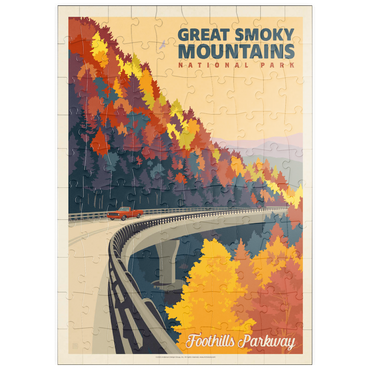 Darstellung des Puzzle Motivs puzzleplate Great Smoky Mountains National Park: Foothills Parkway In The Fall 100 Puzzle