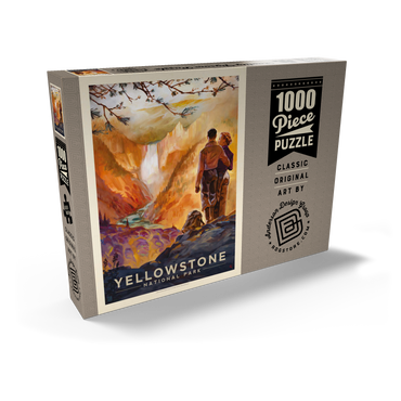 Darstellung des Puzzle Motivs Yellowstone National Park: Yellowstone Falls 1000 Puzzle Schachtel Ansicht2