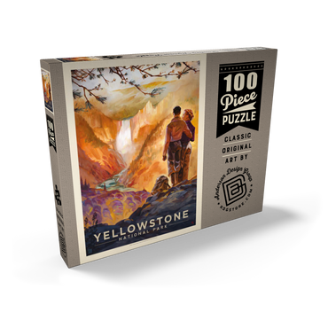Darstellung des Puzzle Motivs Yellowstone National Park: Yellowstone Falls 100 Puzzle Schachtel Ansicht2