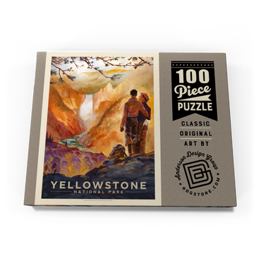 Darstellung des Puzzle Motivs Yellowstone National Park: Yellowstone Falls 100 Puzzle Schachtel Ansicht3
