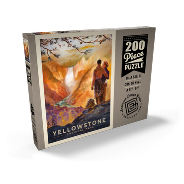 Darstellung des Puzzle Motivs Yellowstone National Park: Yellowstone Falls 200 Puzzle Schachtel Ansicht2
