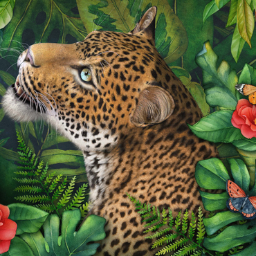 Darstellung des Puzzle Motivs Leopard’s Gaze Wildlife - Laurie Prindle 1000 Puzzle 3D Modell