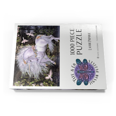 Darstellung des Puzzle Motivs Gwenvael Fantasy Unicorn - Laurie Prindle 1000 Puzzle Schachtel Ansicht3