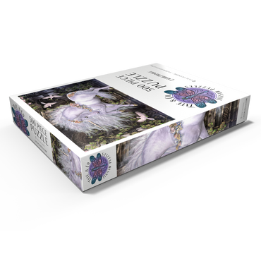 Darstellung des Puzzle Motivs Gwenvael Fantasy Unicorn - Laurie Prindle 500 Puzzle Schachtel Ansicht1
