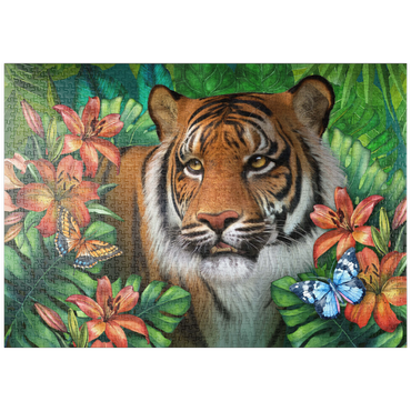 Darstellung des Puzzle Motivs puzzleplate Tiger Lily Animal Wildlife - Laurie Prindle 1000 Puzzle
