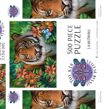 Darstellung des Puzzle Motivs Tiger Lily Animal Wildlife - Laurie Prindle 500 Puzzle Schachtel 3D Modell